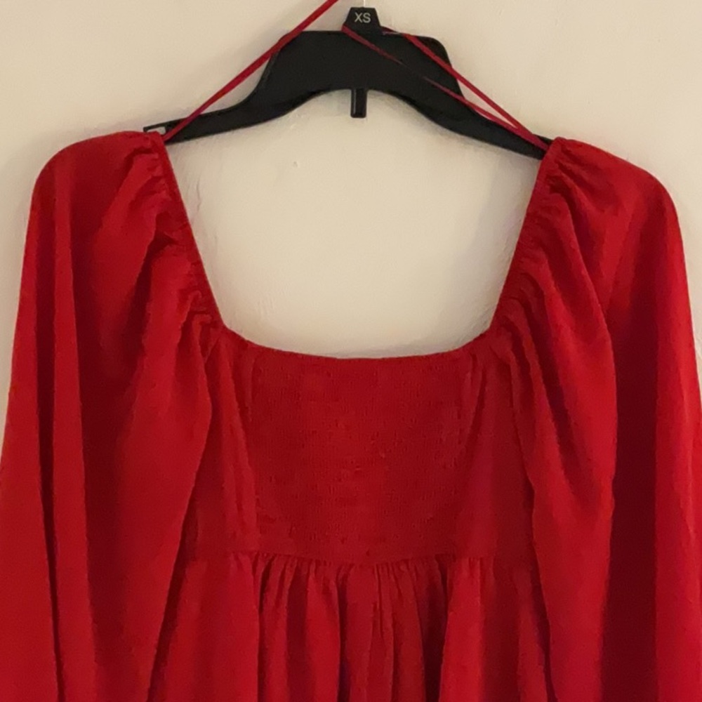 Francesca’s Collections Vibrant Red Dress, Size S - Picture 3 of 10